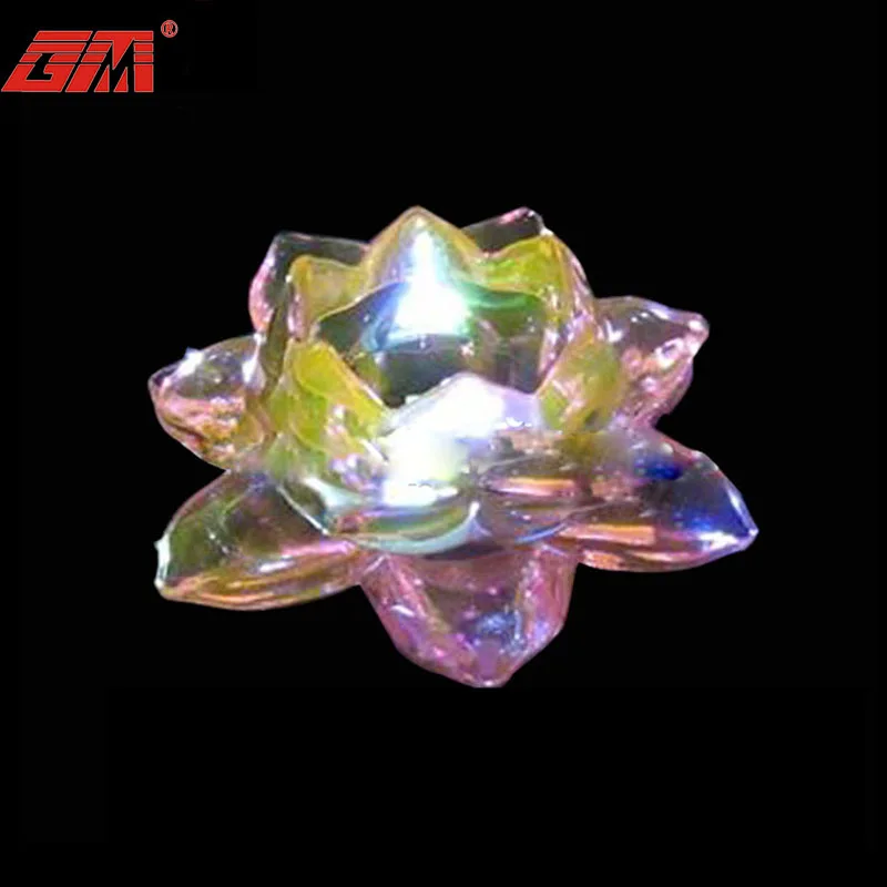 Multi Colour Austrian Crystal Revolving Lotus Flower Wedding Home Gift 12cm 