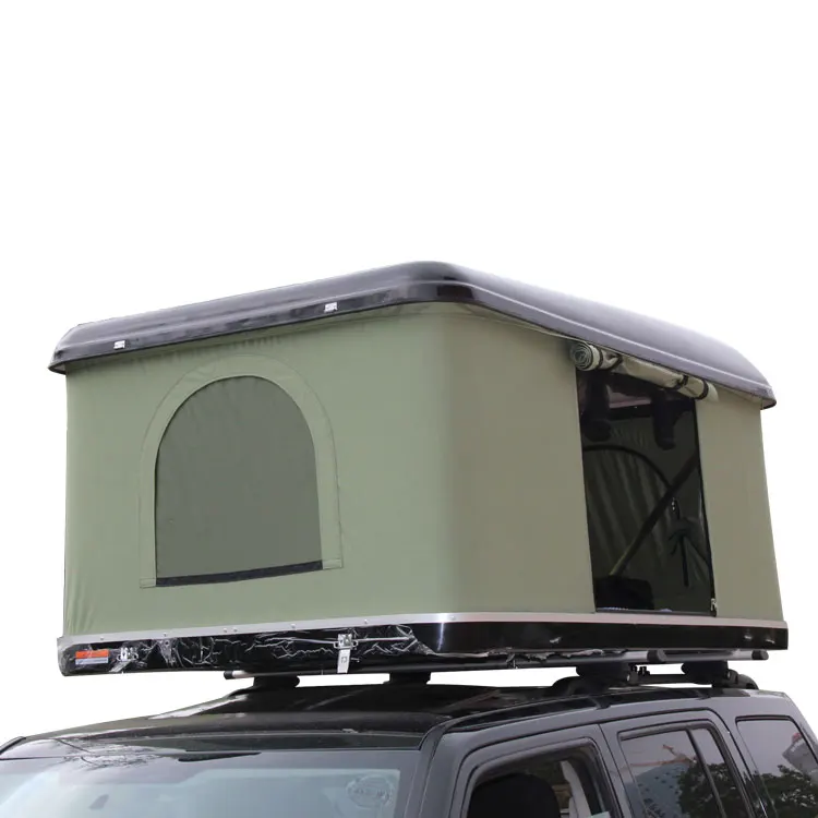 

Camping Automatic truck Rooftop Tent Hard Top Roof Tent Outdoor Vehicle roof top tents, Gray,army green,khaki,etc