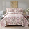 King size bed spread, good price indian quilted bedspread set