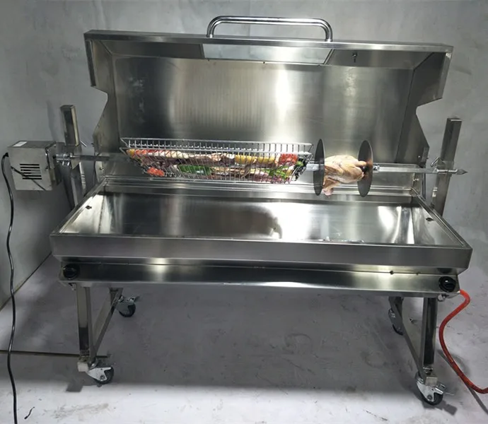 Outdoore Stainless Steel Gas Spit Roast Pig Rotisserie With Lid Buy Stainless Steel Gas Spit