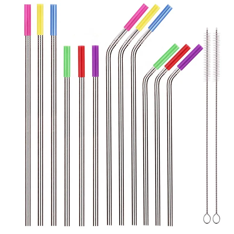 

factory wholesale price cheap straw bent straight stainless steel metal bar starws, Customized