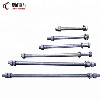 38 58 Galvanizado En Caliente Polo Doble Armado Perno Con Tuerca Buy Etiqueta Perno De Acero Inoxidable Alambre De Acero Inoxidable Product