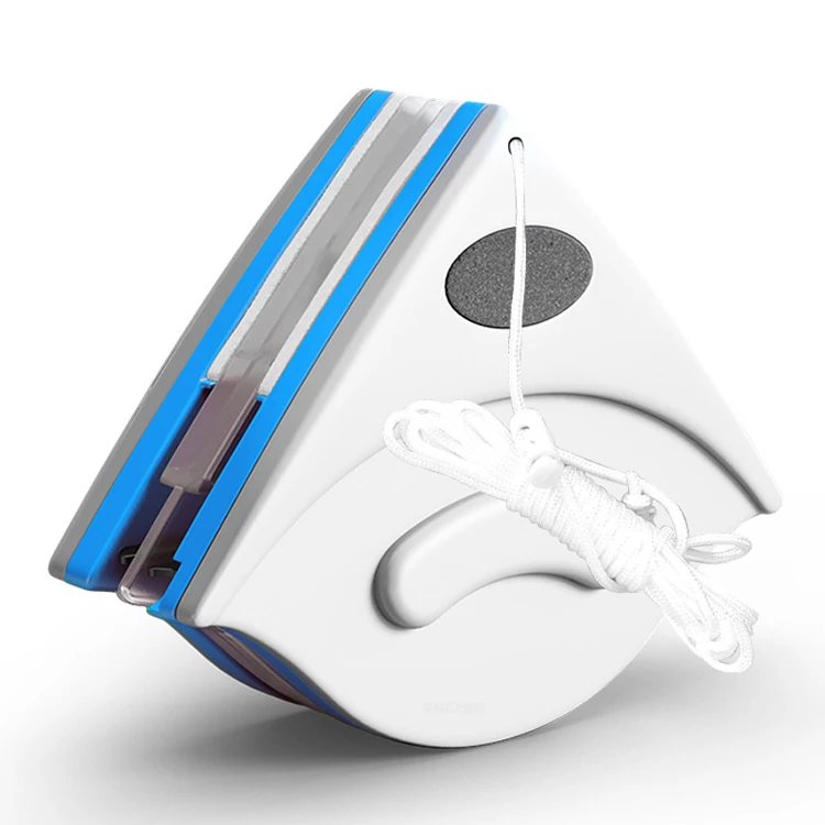 

Factory wholesale two side magnet glass clean window cleaner with safety rope, Blue,or customized colors