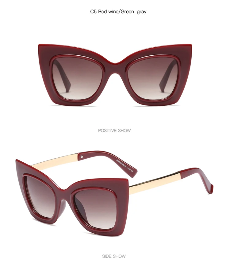 SHINELOT M746 New Best Selling Women Oversized Transparent Cat Eye Sunglasses China Bulk Items OEM Brand