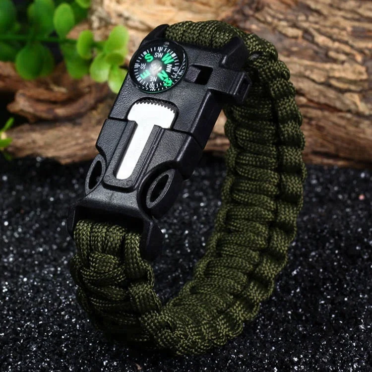 

China wholesale camping wrist survival firestone paracord bracelet with logo