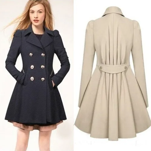 

good quality 2019 Wholesale Women Long Sleeve Winter Coat Latest Design plus size long trench coat, N/a