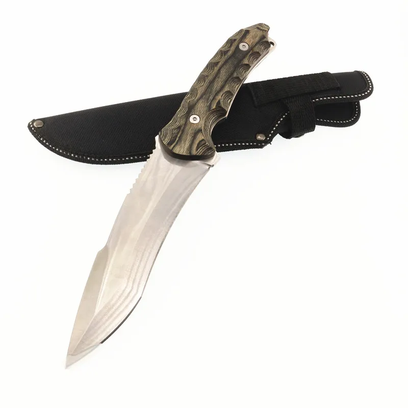 
Most Top quality hunting military knife fixed blade with brown handle 