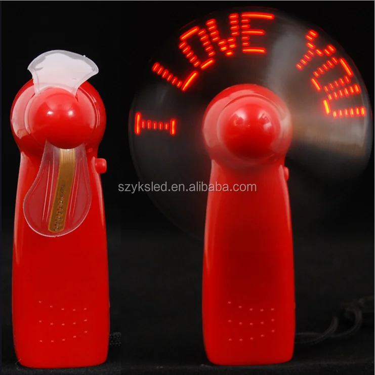 Mini Blower Fan Colorful Custom Printed Light Up Mini Led Fan With ...