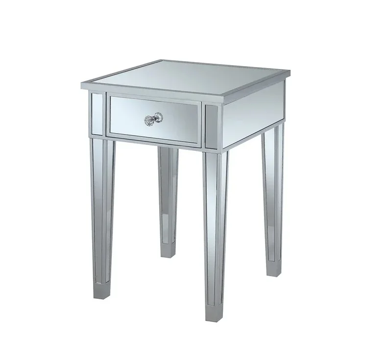 Sparkly Silver Mirrored Nightstand Square Shaped End Table 1 Drawer Corner Table For Living Room Buy Berbentuk Persegi Cermin Meja Untuk Ruang Tamu Kamar Grey 1 Laci Meja Meja Sudut Untuk Hotel