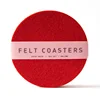 OEM Promotion Double Sided Absorbent Felt Table Placemat Coaster Sets for Coffee Cups Drinks