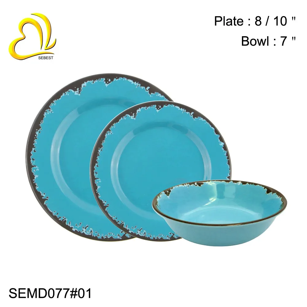 High Quality Blue Melamine Dinnerware Sets Melamine Dinner Set Melamine