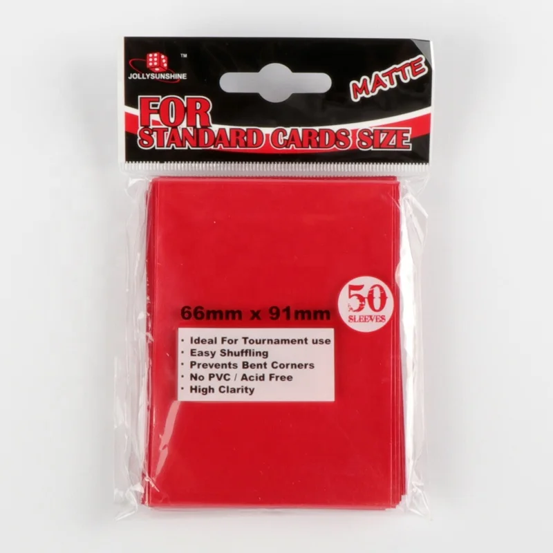 

Standard Size Of Red Trading Card Sleeves For Mtg From Dongguan Factory