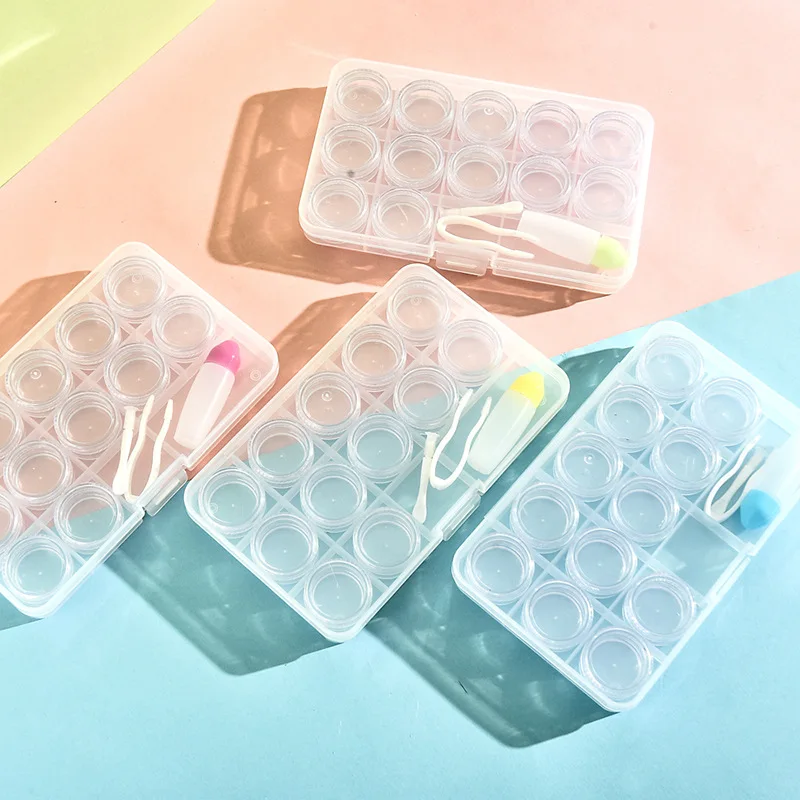 

Wholesale Clear Contact Lens Case Box Simple Transparent Contact Lens Case M-2204