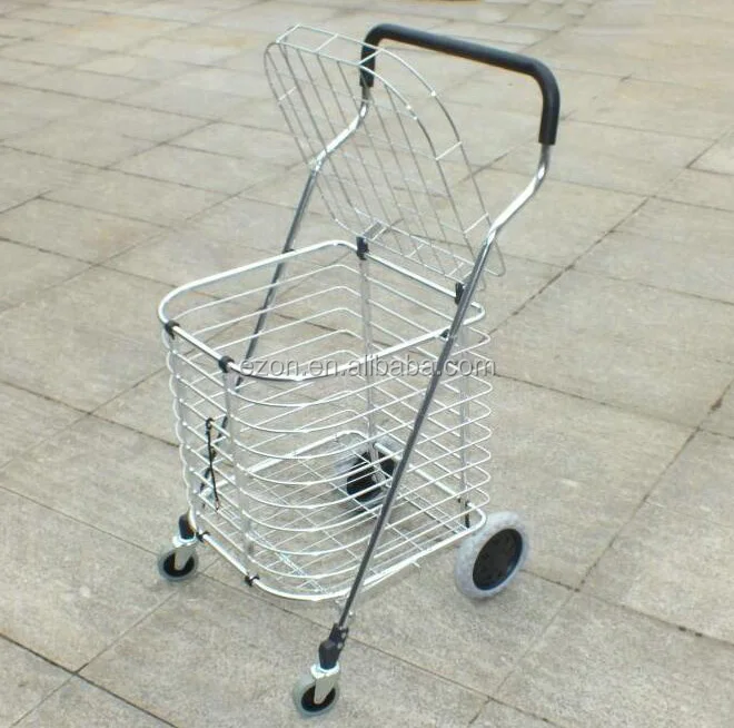 Portable Seniors Shopping Cart/universal Wheel Shopping Cart/aluminum