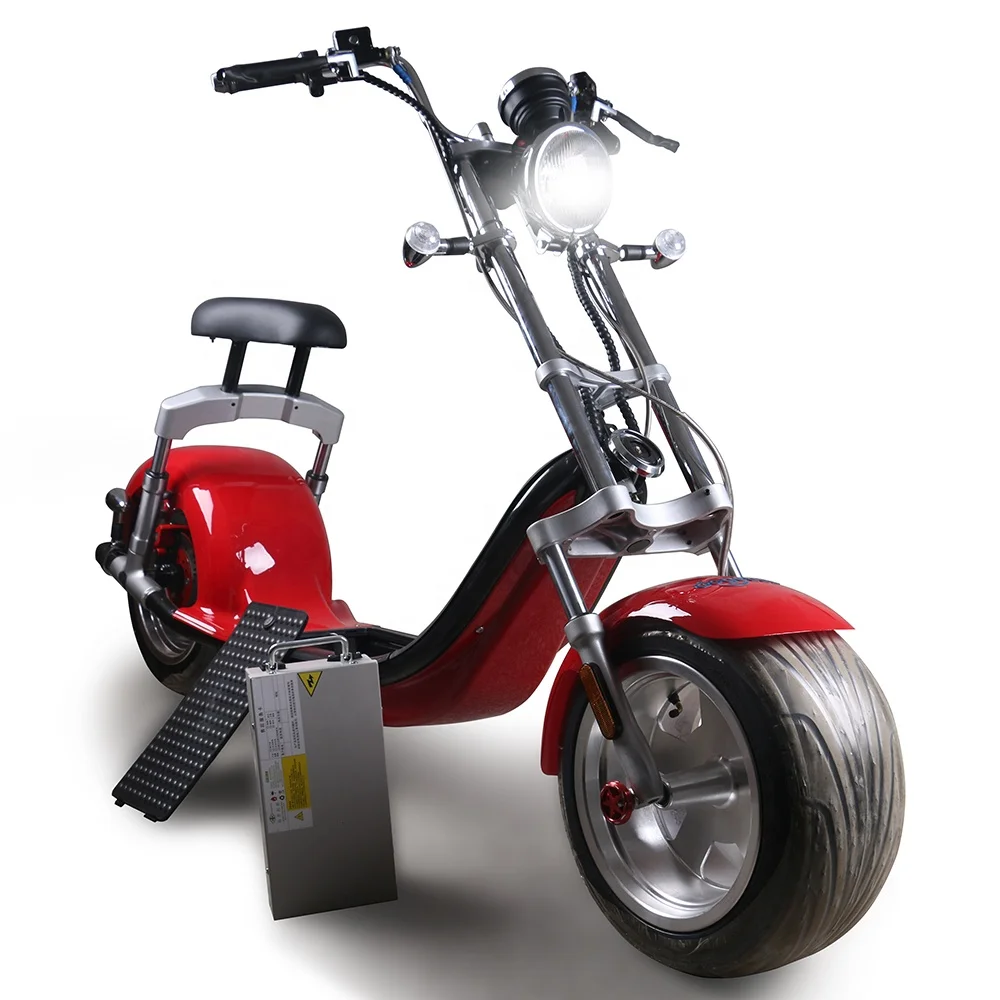 

eec city coco scooter electric adult 1000w citycoco 2000w electric scooter with fat bike tire, Black
