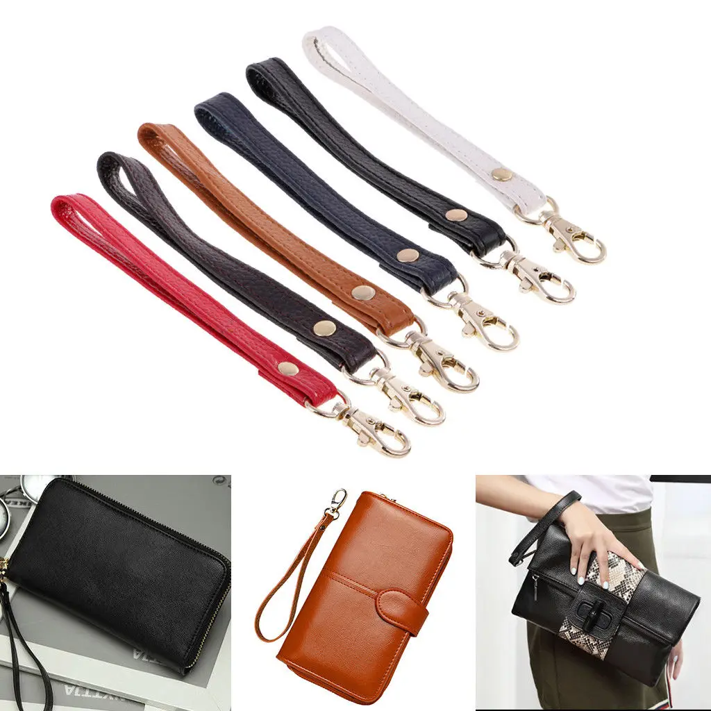 15*1cm Genuine Leather Purse Strap Detachable Wrist Strap Bag Handles