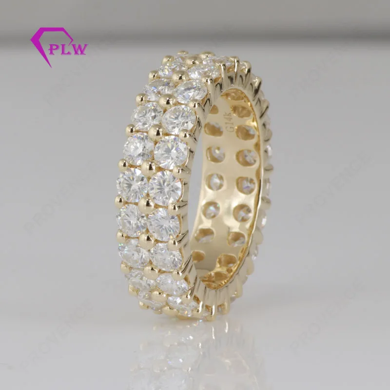 

14k yellow gold wedding rings Moissanite Rings Halo rings for women