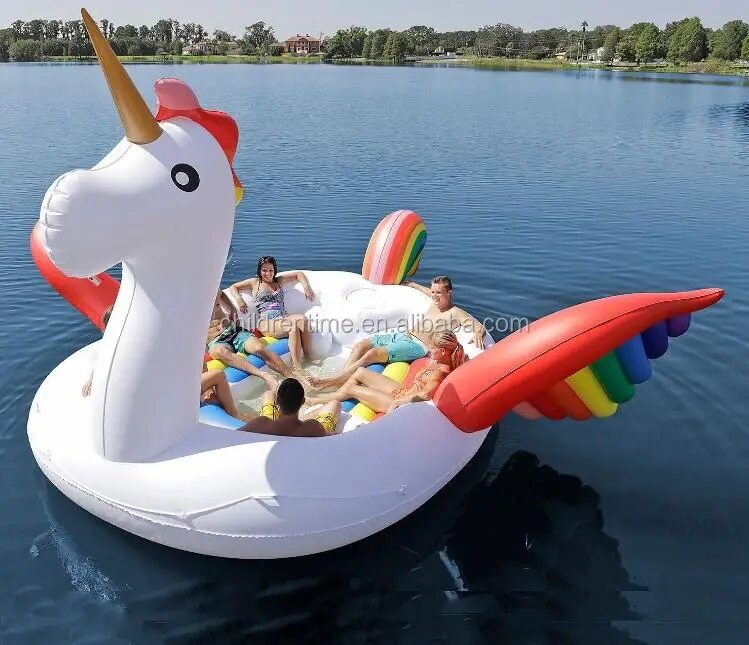 

Factory supply newest extra giant 6 person inflatable Unicorn Party Bird Island