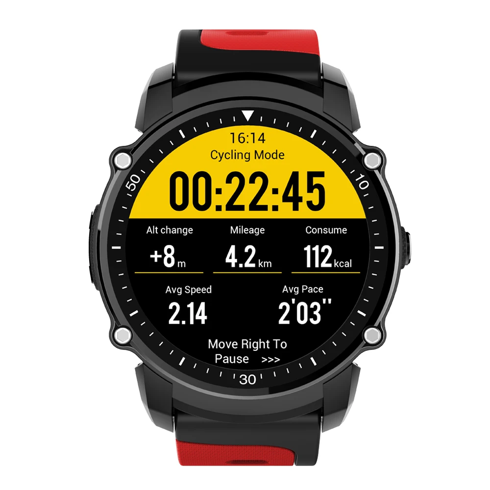 

New Products 2019 OEM Manufacturer GPS Pedometer Barometer Compass Bluetooth Sports IP68 Waterproof Smart Watch FS08, Red;gray