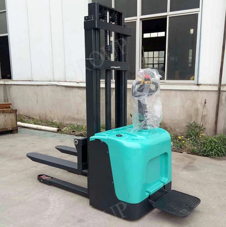 Pallet Truck Lift Stacker 2 Ton Electric Battery Forklift Used In Warehouse