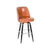 Lancaster Table & Seating Deluxe Brown Barstool with 19" Wide Bucket Seat