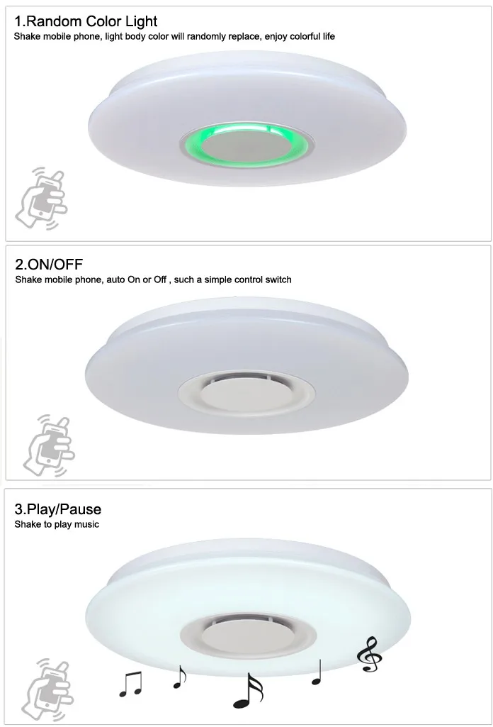 36w Blutooth Speaker Light RGB Home Ceiling Lamp Led Light Fixture of Ceiling