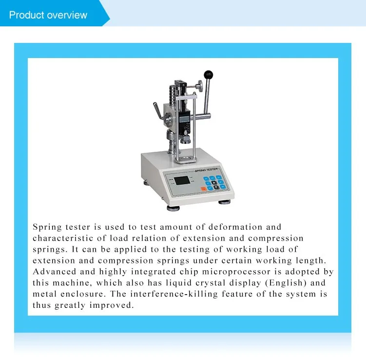 100n 500n Spring Load Testing Machine For Both Tension And Compression