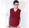 100% pure cashmere men V neck sleeveless autumn & winter 12gg waffle sweater vest