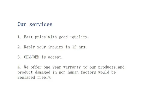 our service