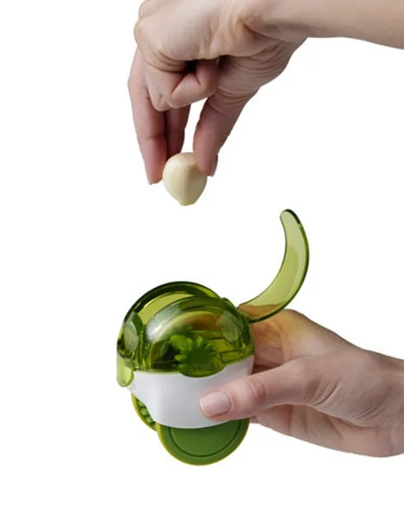 stainless steel wheel rolling running mini garlic crushed garlic