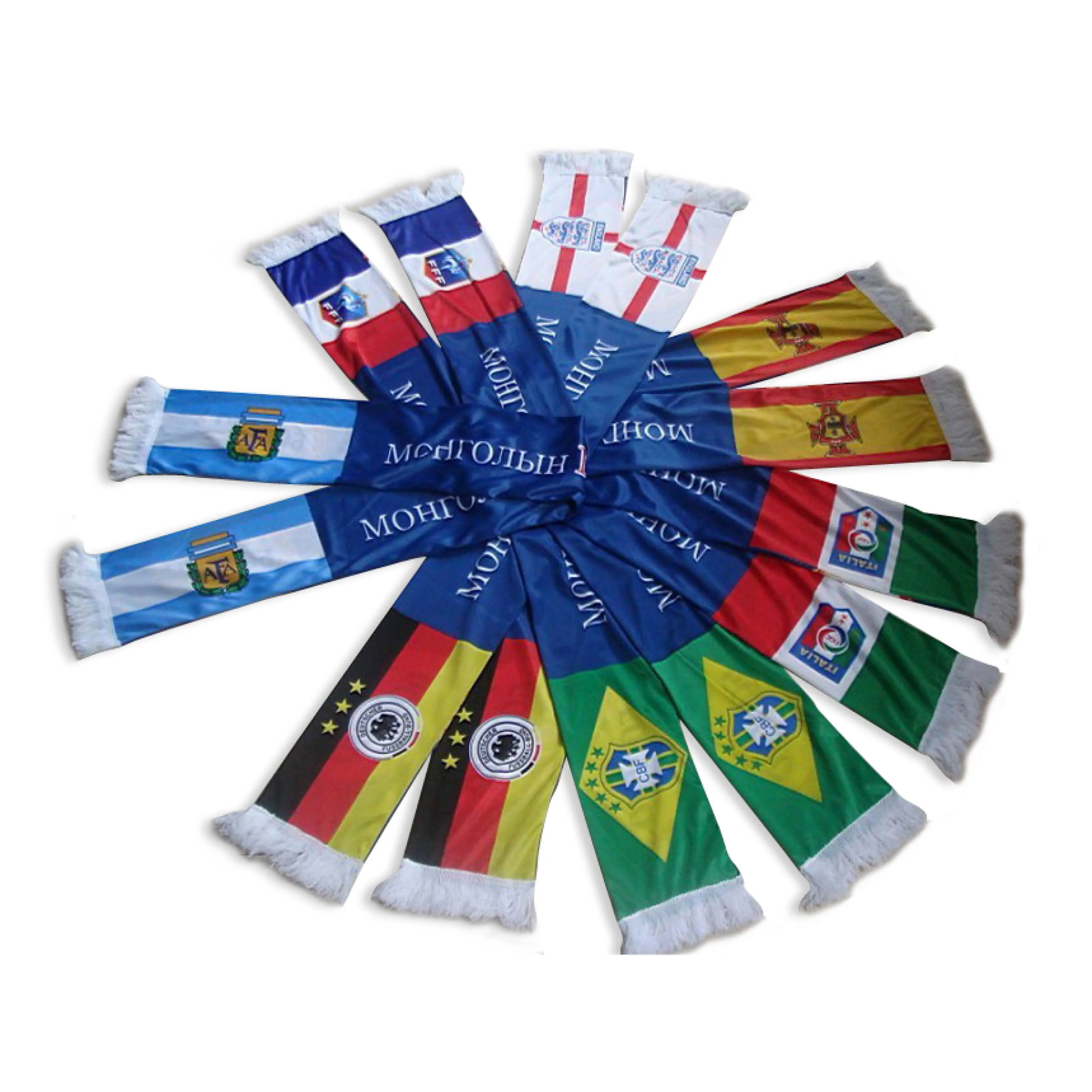 High Quality Wholesale Satin Football Fan Scarf Football Fans Scarf