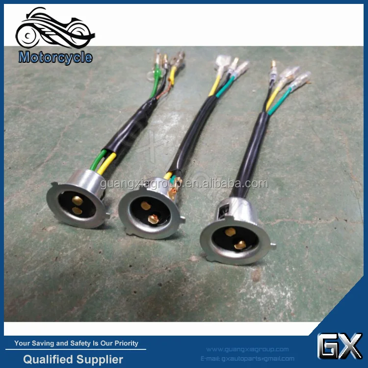 Motorcycle Headlight Bulb Holder Wh125 Lampholder Motorbike Lamp Base