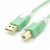 1.8M Transparent Green Universal USB 2.0 AM to BM Printer Cable
