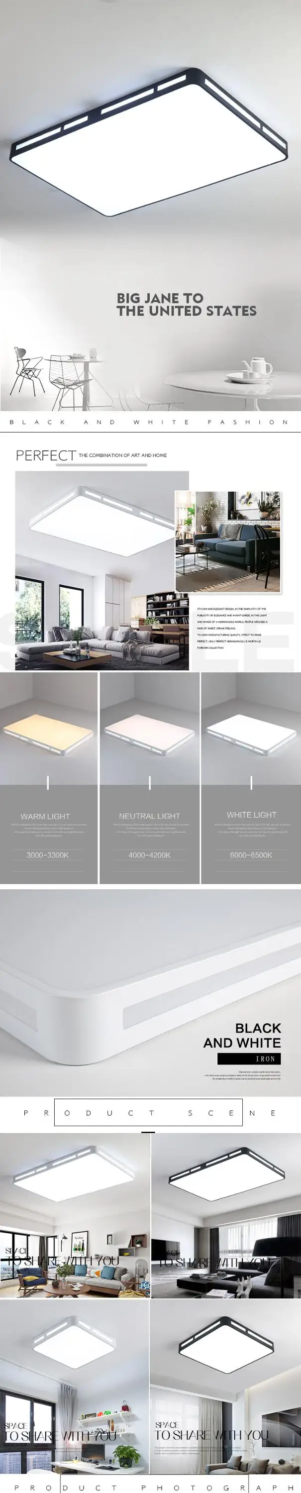 Remote Control 220-240VAC Lamp Ceiling Restaurant LED Ceiling Light , Ceiling Light