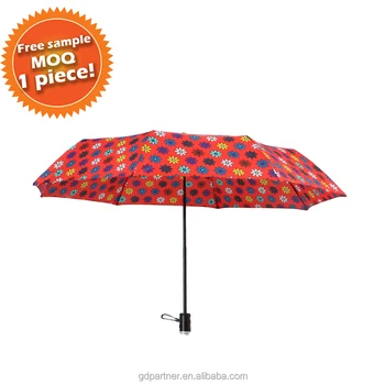 Led Lighted Rain Handle Light Umbrella With Print Product On