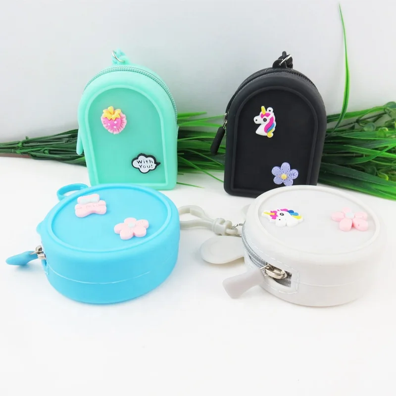 

Silicone Coin Purse Cute Jelly Change Coin Key Wallet Mini Multi Purpose Pouch, Any pantone color