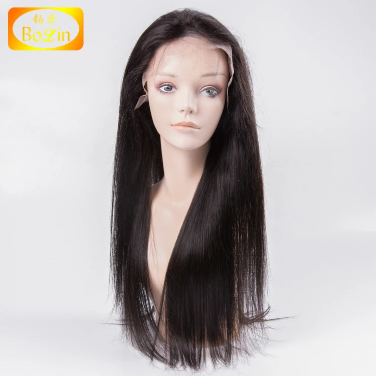 

High Quality Virgin Human Brazilian Hair Straight Lace Front Wig 130% Density