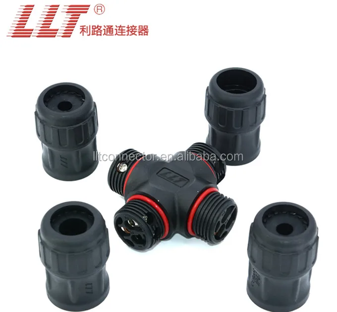 Llt L25 Screw Connector Xtype Cable Joiner Waterproof 4way Splitter