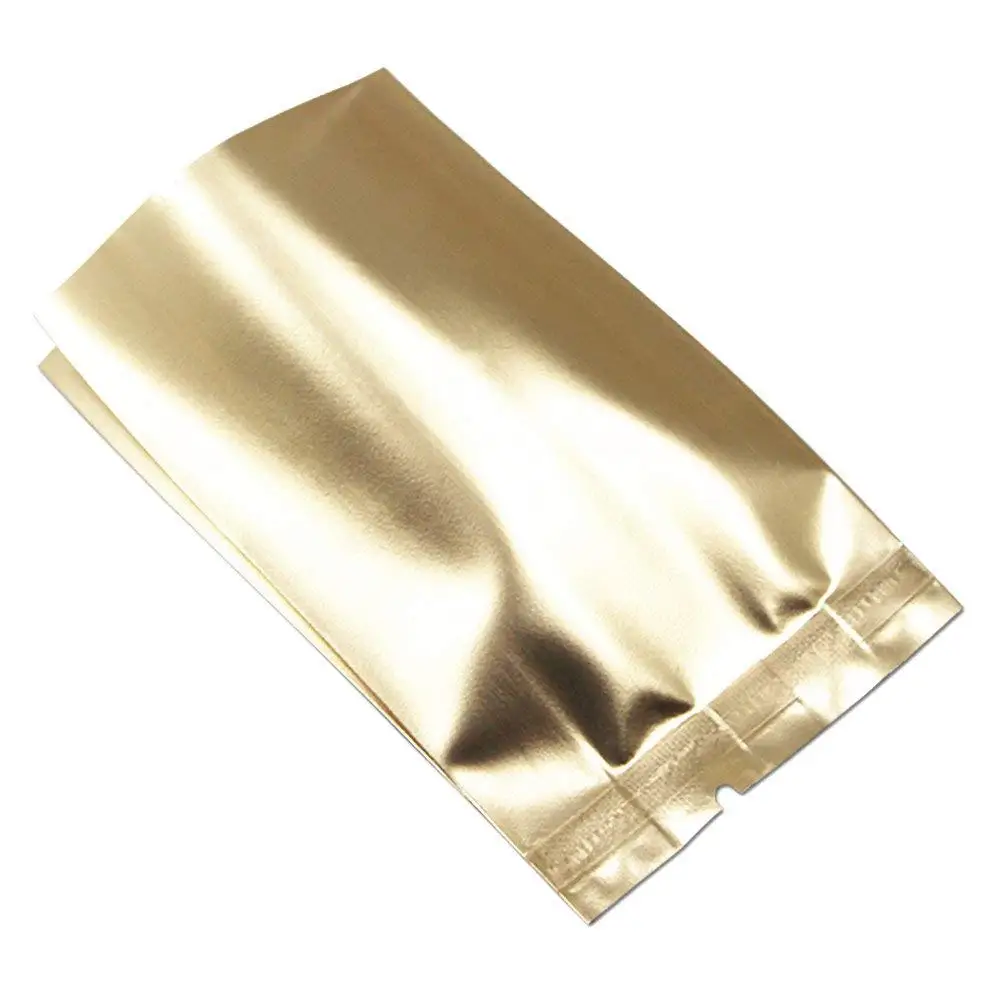 Gold Aluminum Mylar Foil Packaging Heat Seal Bags Food Vacuum Bag Pouches