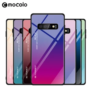 New tempered glass gradient color mobile phone protective case For Samsung S10