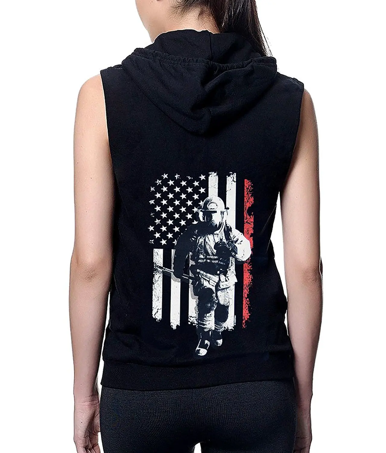 interstate apparel sleeveless hoodie