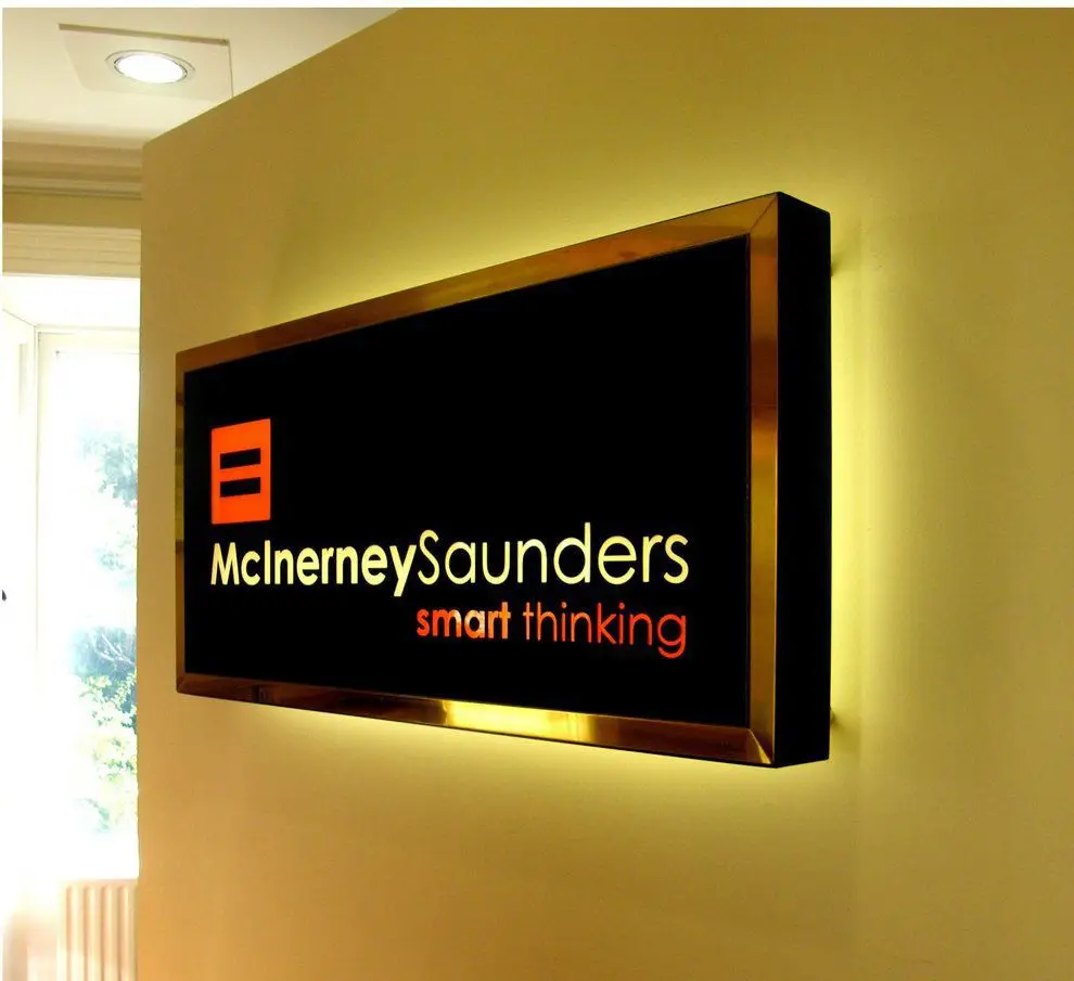 DIY stainless steel shop metal logo led acrylic backlit plate sign outdoor custom led brand name backlit letter sign