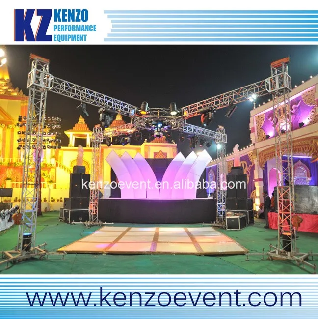 Customized square triangle truss aluminum DJ booth truss lectern