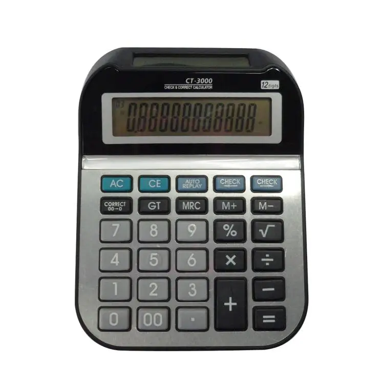 Double Lcd Screen Display 12 Digits Promotional Desktop Calculator