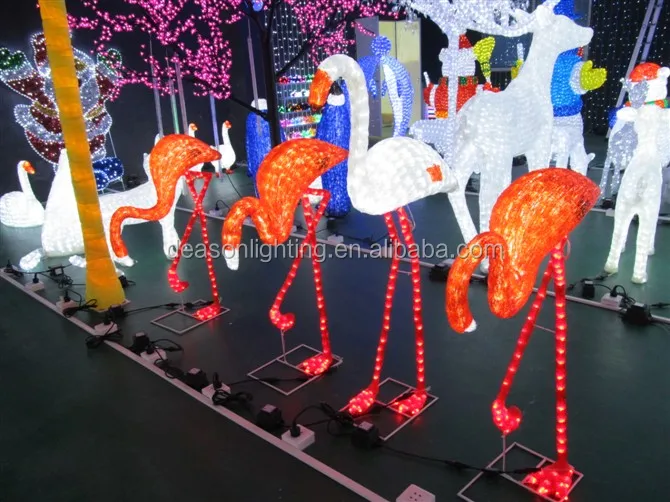 Outdoor Christmas Light Animals - Buy Lighted Flamingo,Lighted Flamingo