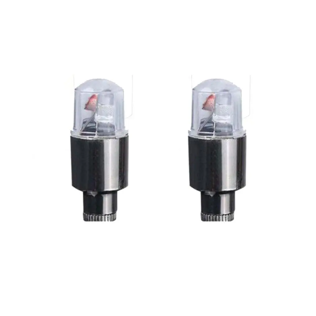 Dingji 2pcs LED Tire Valve Stem Caps Neon Light Auto Accessories For Bike Bicycle Car