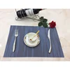 2019 New Design blue shadow woven vinyl Placemat Easy Clean Western Dinner Bowl Placemat Kitchen Pad