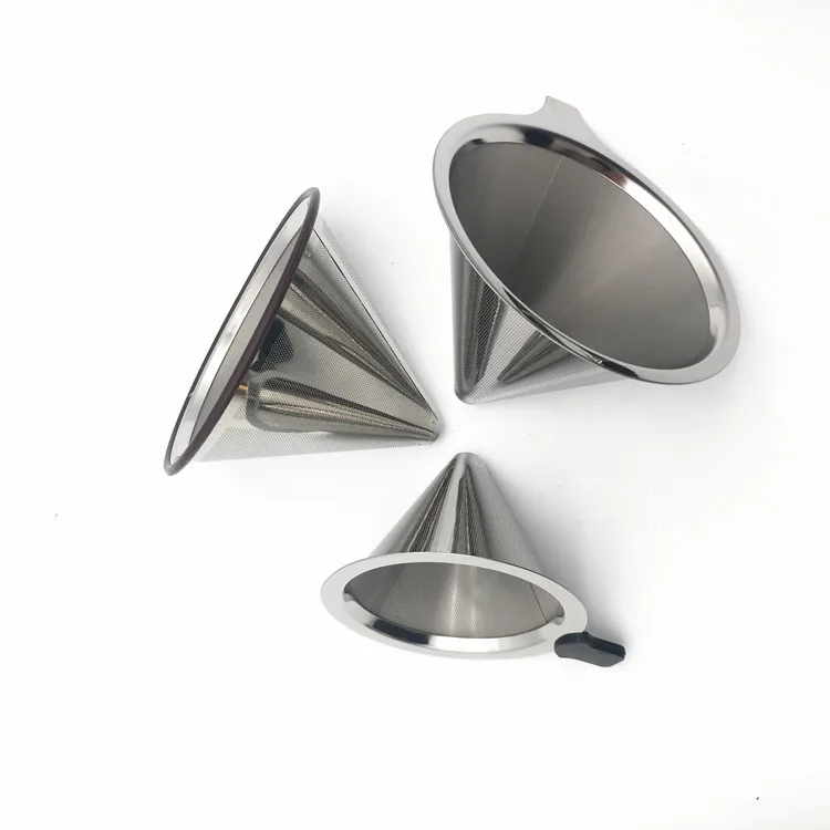 

Reusable 115 mm SS304 Stainless Steel Coffee Filter Pour Over Coffee Dripper