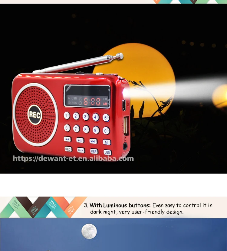 L-063am Slim Am Fm Radio,Micro Am Fm Radio With Usb And Sd Card Slot ...