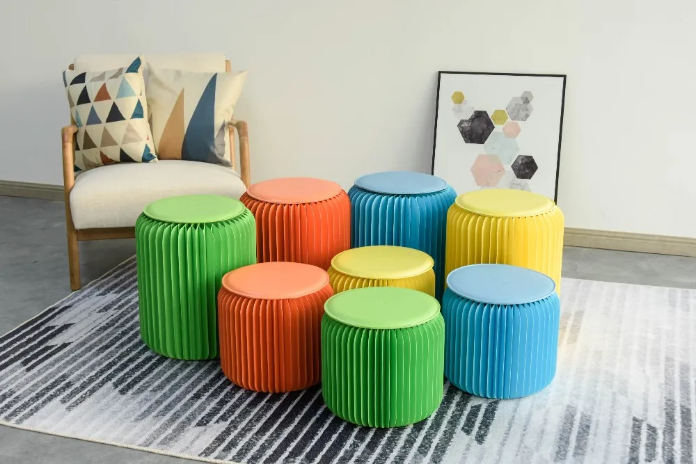 28cm Height Ecofriendly Paper Furniture Paper Stool Folding Foot Stool Buy Eco